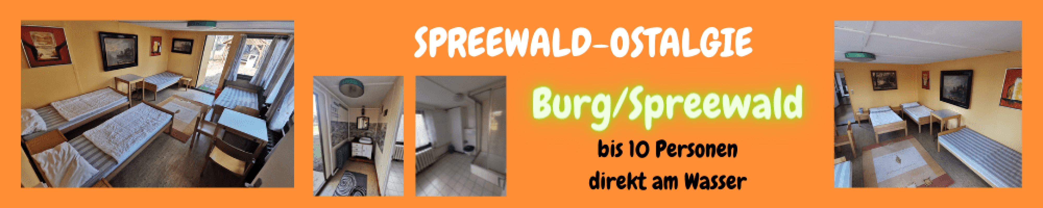 Bungalow im Spreewald mit Innenansicht